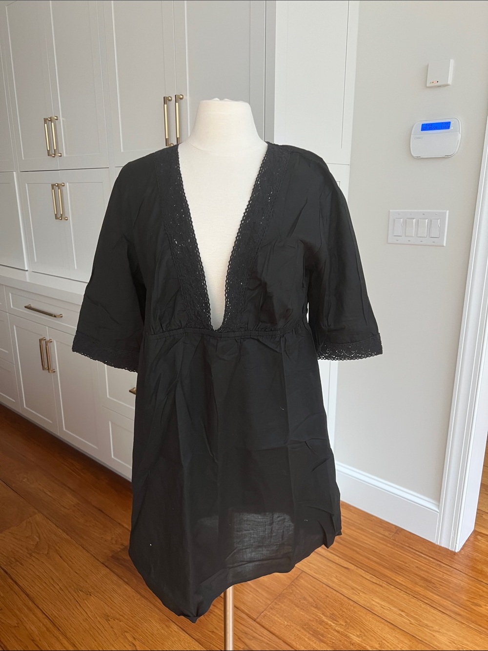 Black V-Neck Women’s Swim Cover-Up